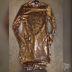 Rose Gold Sequin Dress